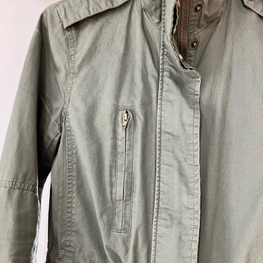 Army Green Cotton Jacket: Love Tree - Picture 7 of 7